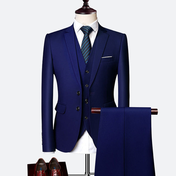 Three-Piece Slim Fit Suit for Men