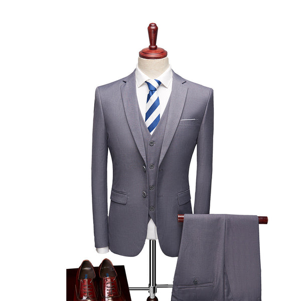 Three-Piece Slim Fit Suit for Men