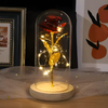 Eternal Rose with Led Light in Glass Dome