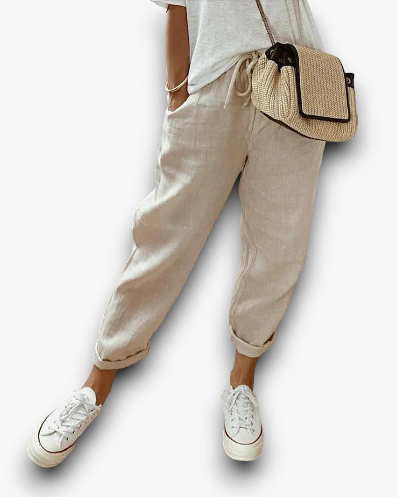 Casual linen pants for women