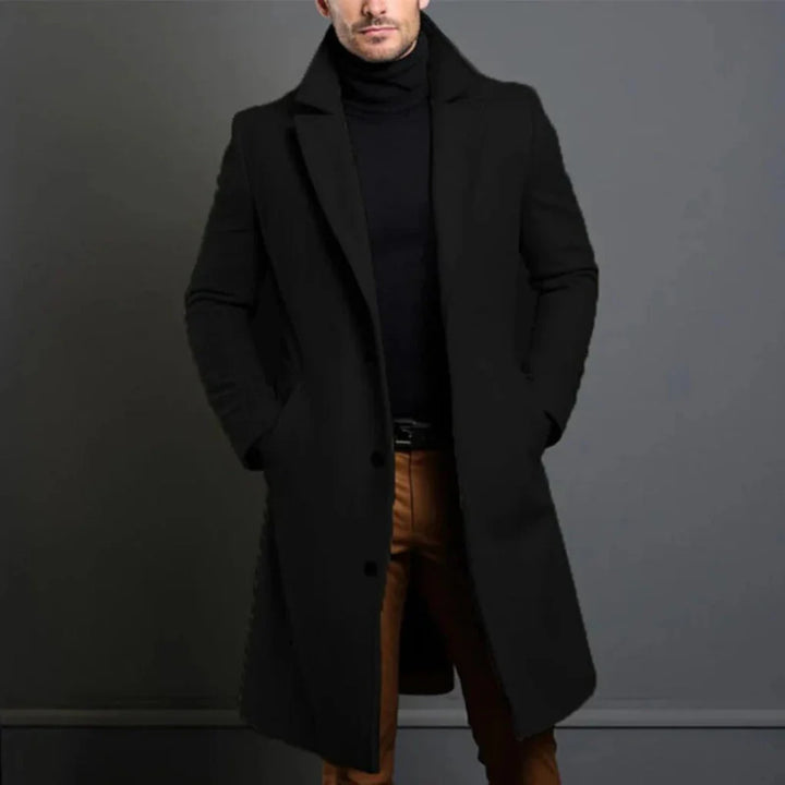Men’s Wool-Blend Coat – Modern Elegance for Cool Seasons