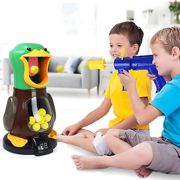 Air Powered Soft Bullet Game with Walking Duck and Lights