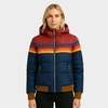 Women’s Retro Multicolor Puffer Jacket