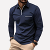 Men’s Long-Sleeve Polo Shirt with Chest Pocket