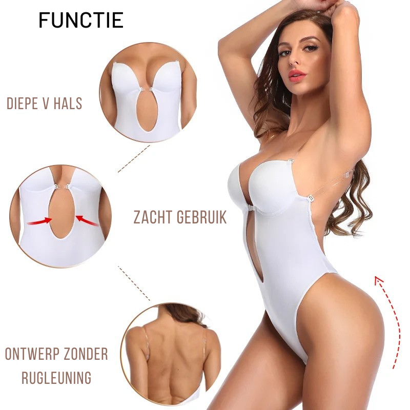 Deep V and backless body shaper