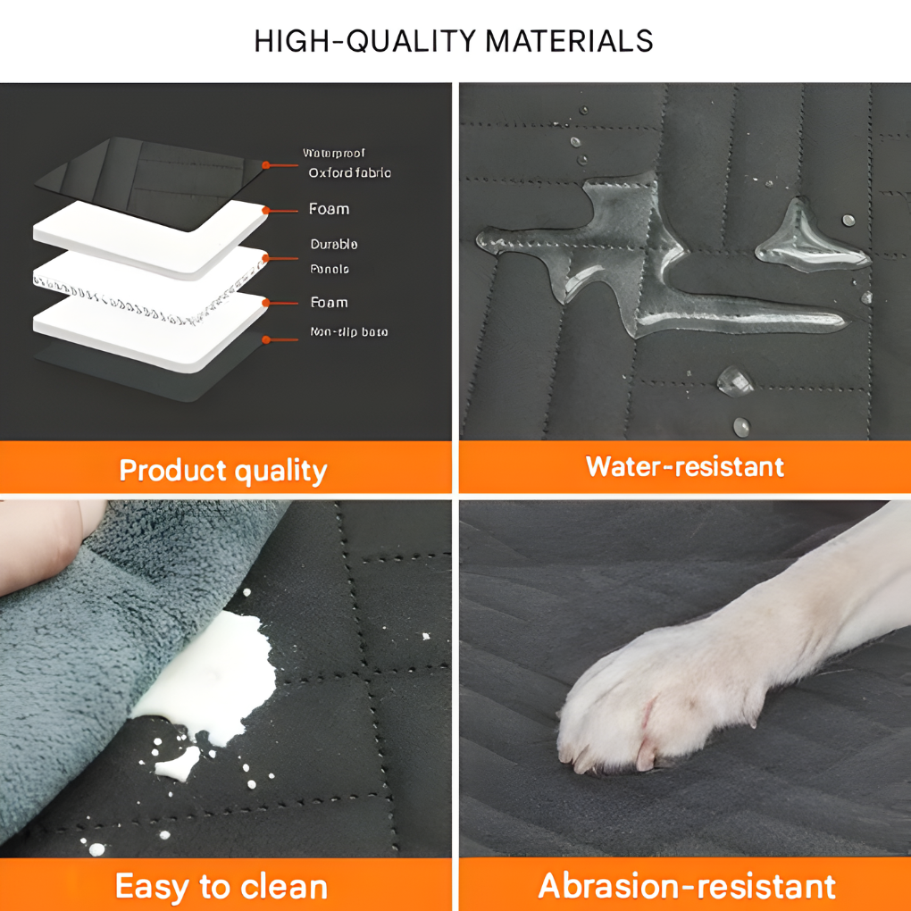 Dog Car Seat Extension with Hard Floor