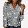 Women’s V-Neck Sequin Sweater