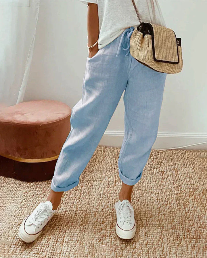 Casual linen pants for women