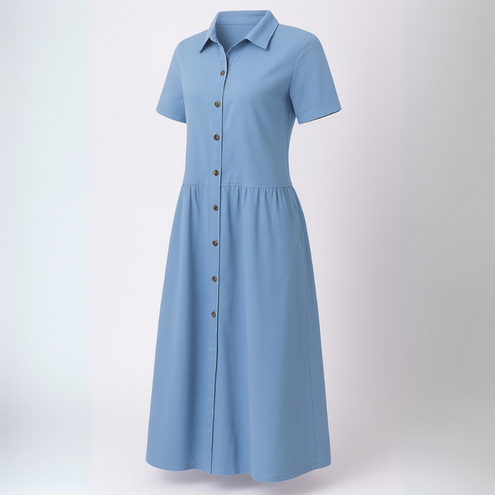 Women's Denim Shirt Dress Button-Down