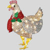 Light-Up Chicken with Scarf Decoration