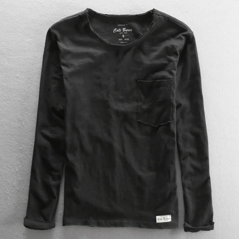 Vintage Cotton Long Sleeve with Crew Neck