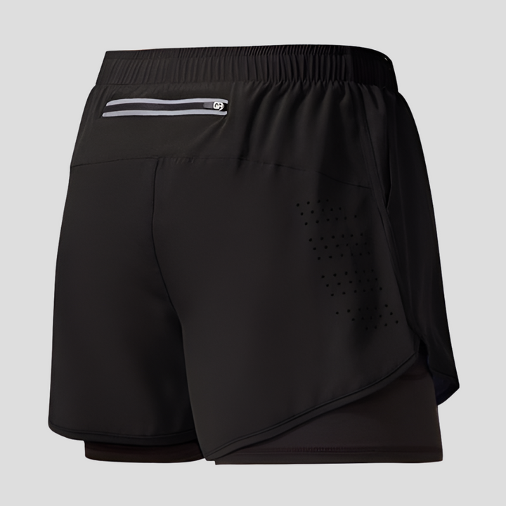 Men's Quick-Drying Zip-Up Running Shorts
