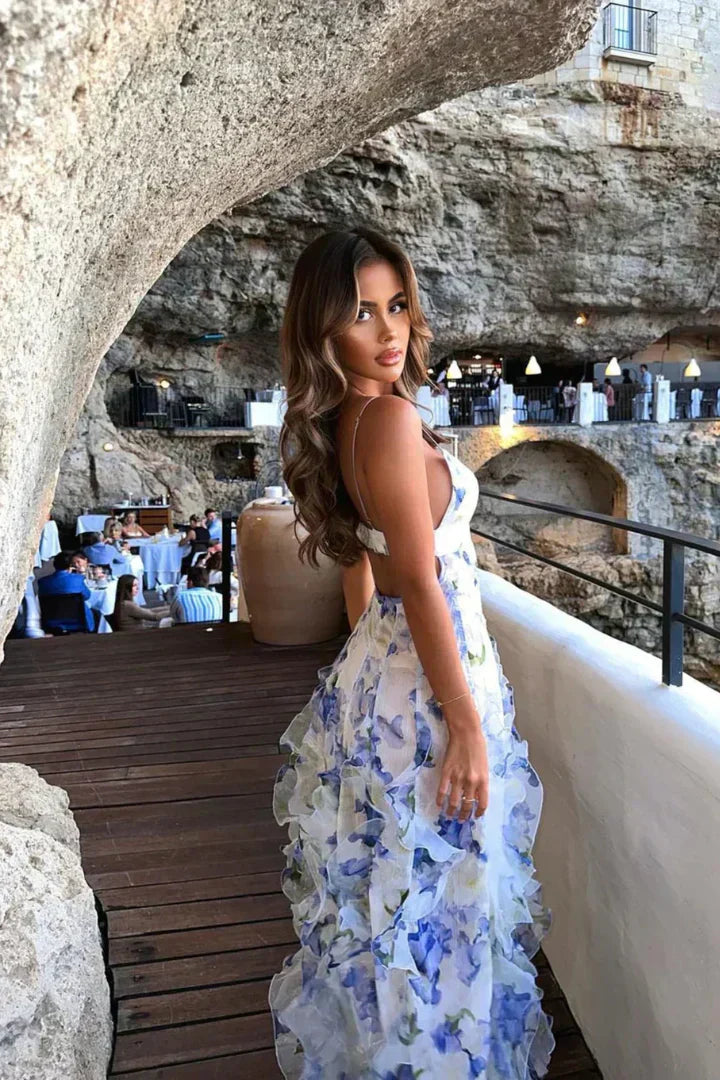 Women's Ruffled Floral Dress