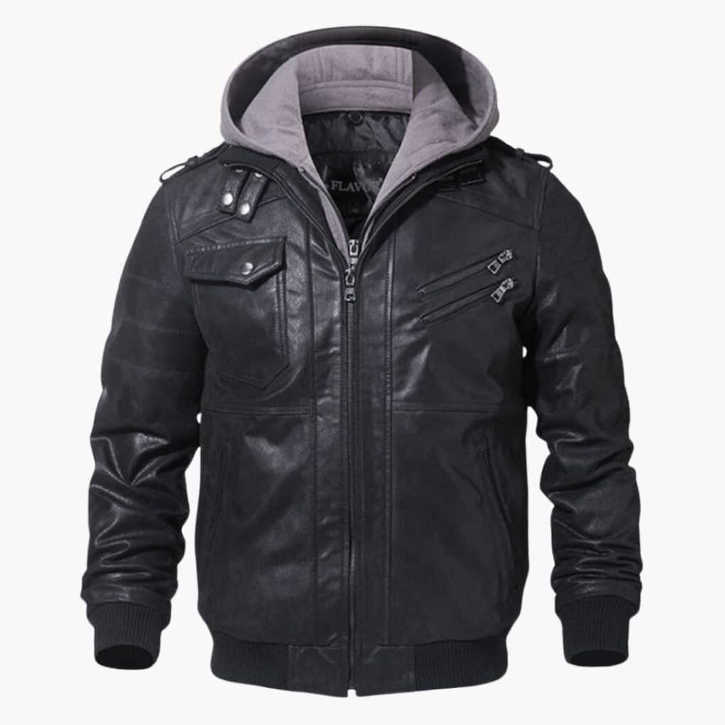 Men’s Hooded Jacket with Multiple Pockets