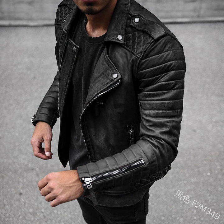 Men's Leather Biker Jacket