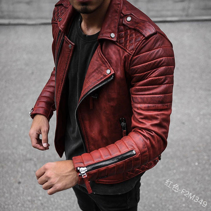 Men's Leather Biker Jacket