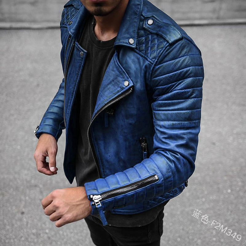 Men's Leather Biker Jacket