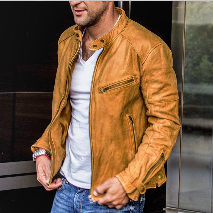 Elegant and water-resistant Leather Jacket for Men