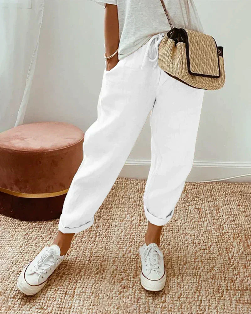 Casual linen pants for women