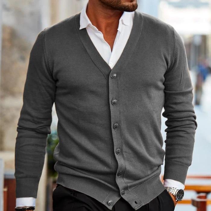 Button-Up Cardigan for Men
