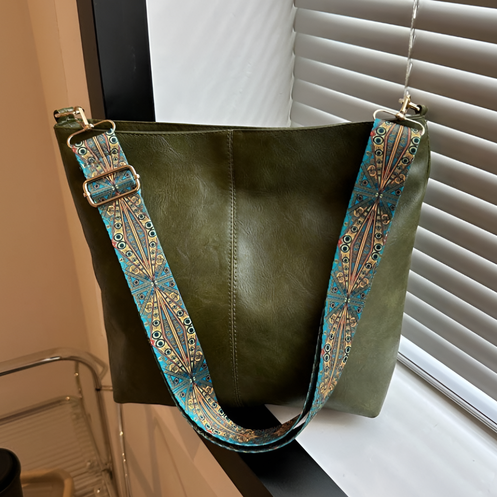 Leather Bag with Large Capacity for women