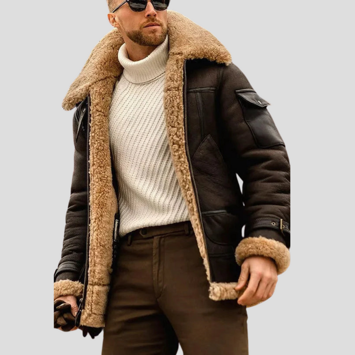 Men’s Camel Biker Jacket