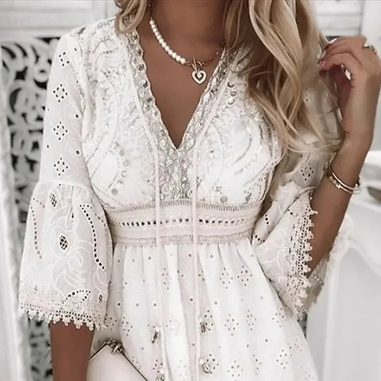 Elegant V-Neck Dress