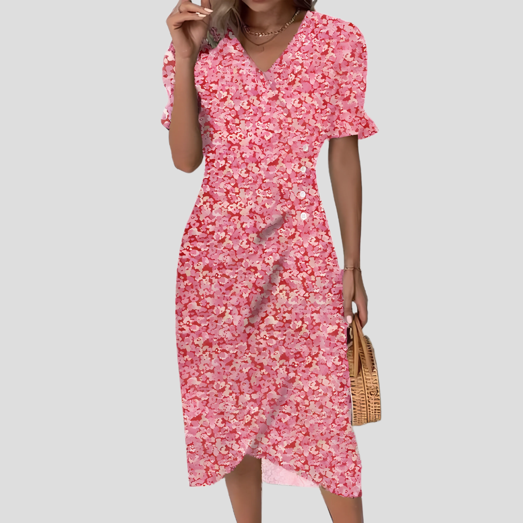 Women’s Elegant Floral Midi Dress
