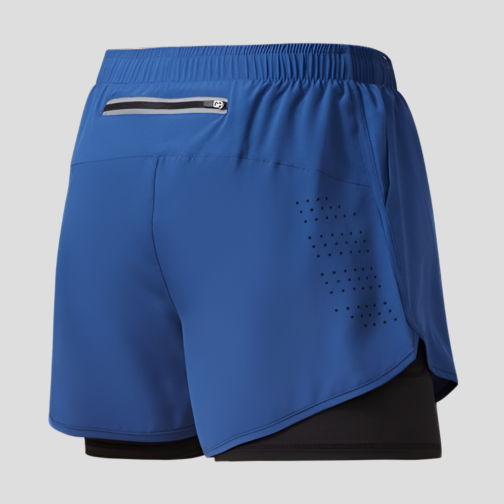 Men's Quick-Drying Zip-Up Running Shorts
