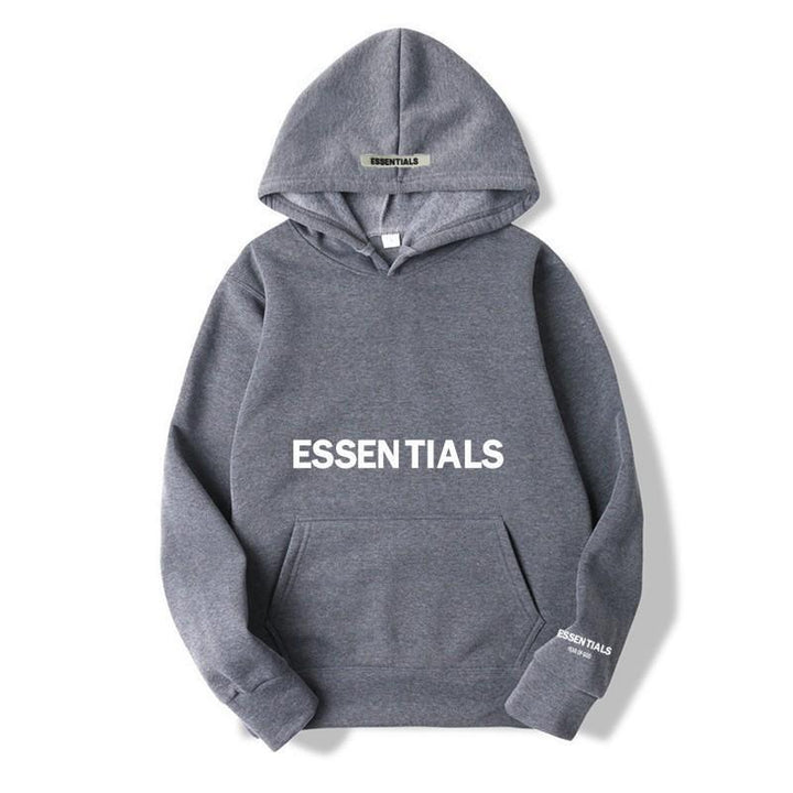 Warm Fleece Hoodie with Letter Print Cozy Comfort Meets Urban Style