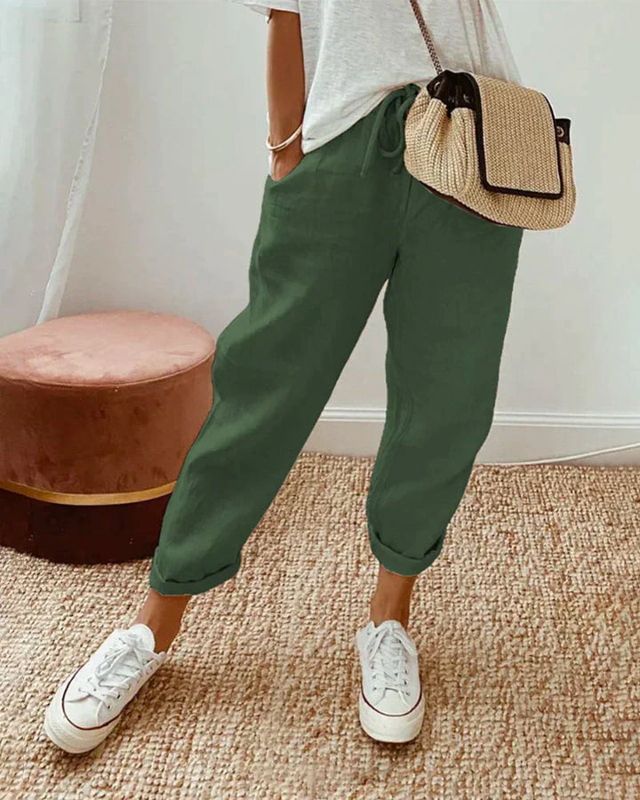 Casual linen pants for women