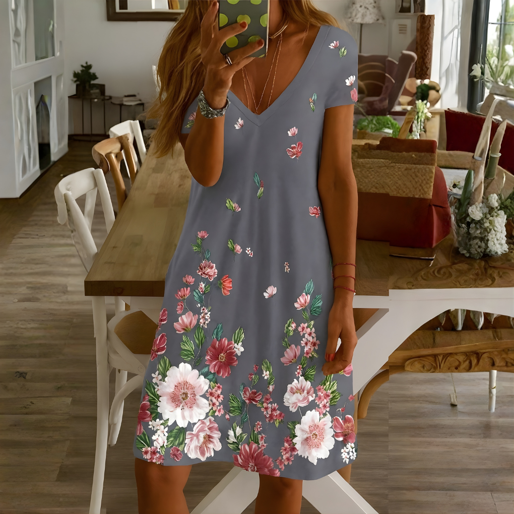 Women’s V-Neck Short-Sleeve Dress