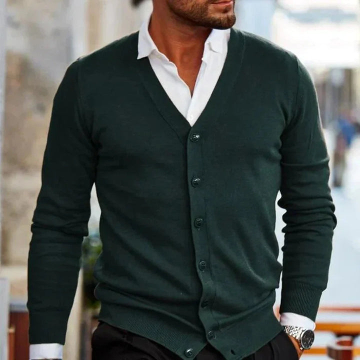 Cotton Men's Cardigan in Casual Style