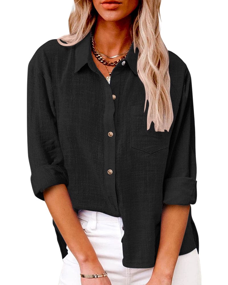 Lize Linen Blouse – Airy Oversized Style for Women
