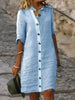 Casual Summer Linen Midi Dress – Rena