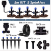 Garden Irrigation System Adjustable Drippers with Flexible Sprinklers