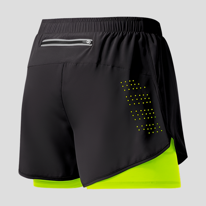 Men's Quick-Drying Zip-Up Running Shorts