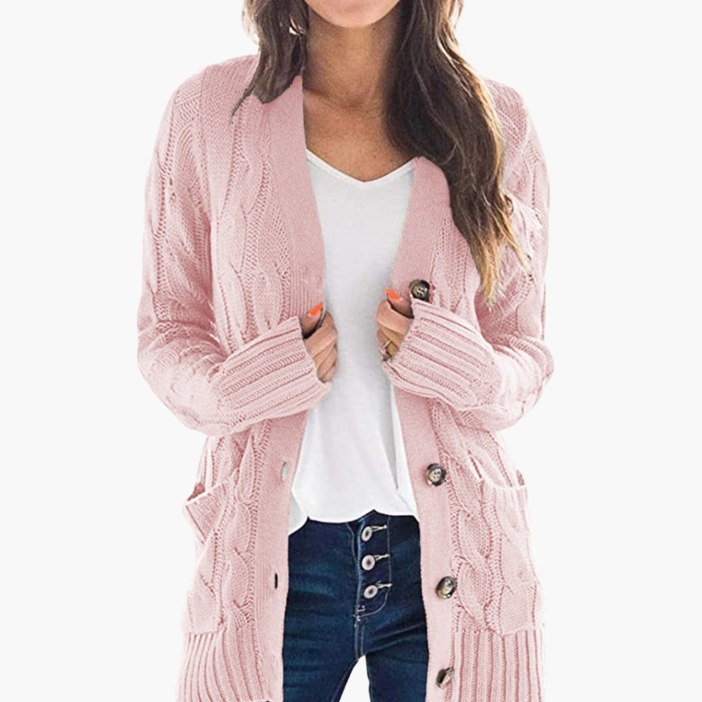 Women’s Cardigan with Buttons and Pockets