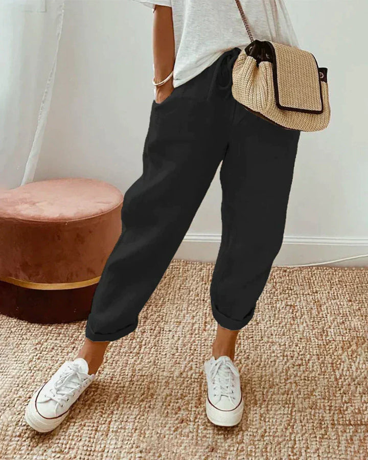 Casual linen pants for women