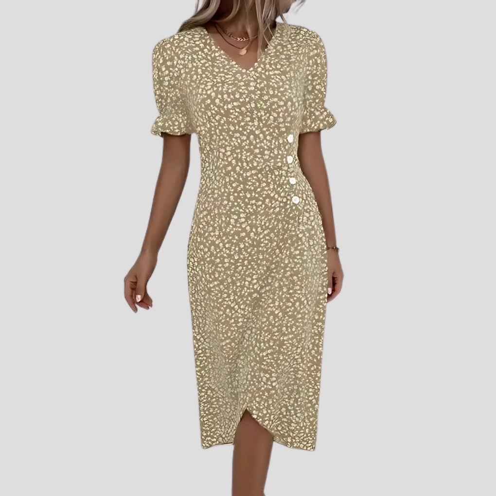 Women’s Elegant Floral Midi Dress