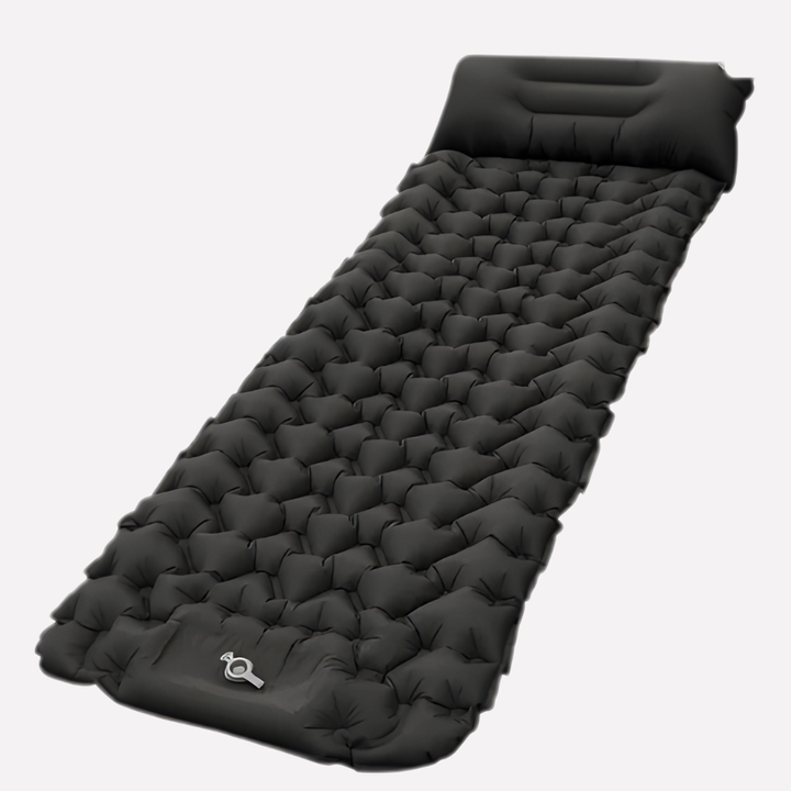Inflatable Camping Mat with Integrated Pump and Pillow