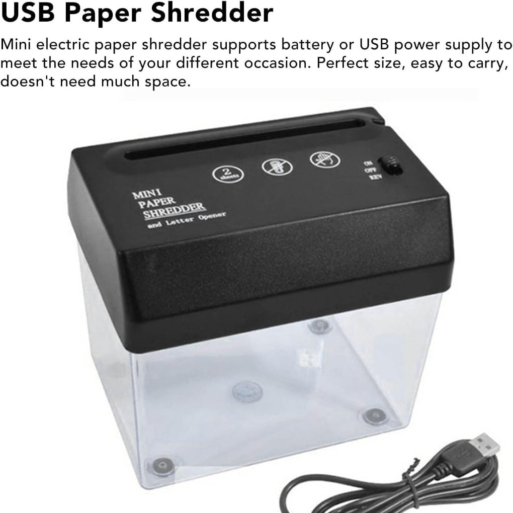 Mini Desktop Paper Shredder – Compact, Quiet, and Efficient