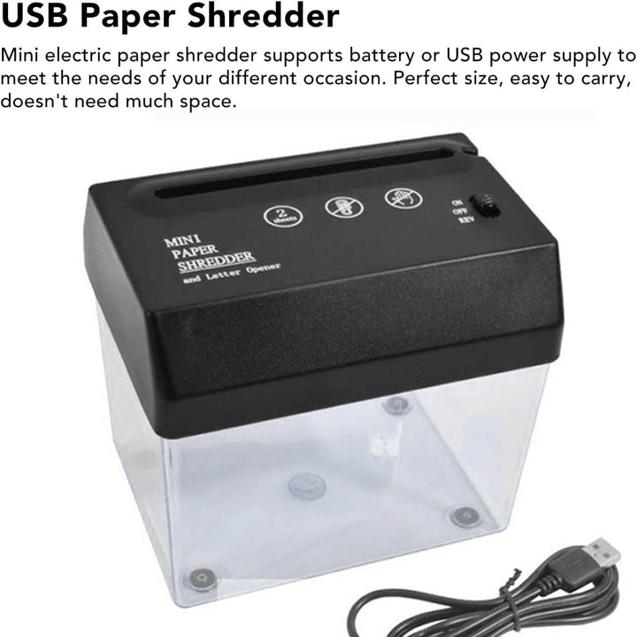 Mini Desktop Paper Shredder – Compact, Quiet, and Efficient