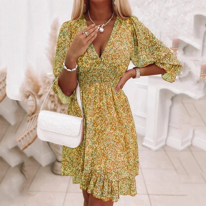 Boho Floral Mini Dress Effortless Bohemian Charm for Sunny Days