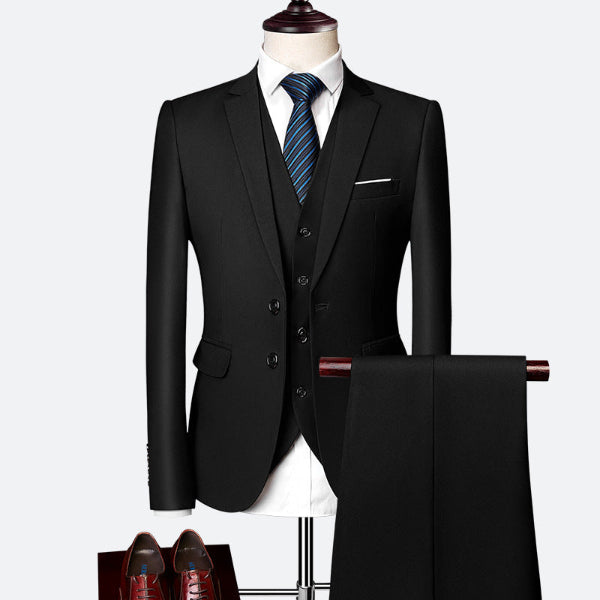 Three-Piece Slim Fit Suit for Men