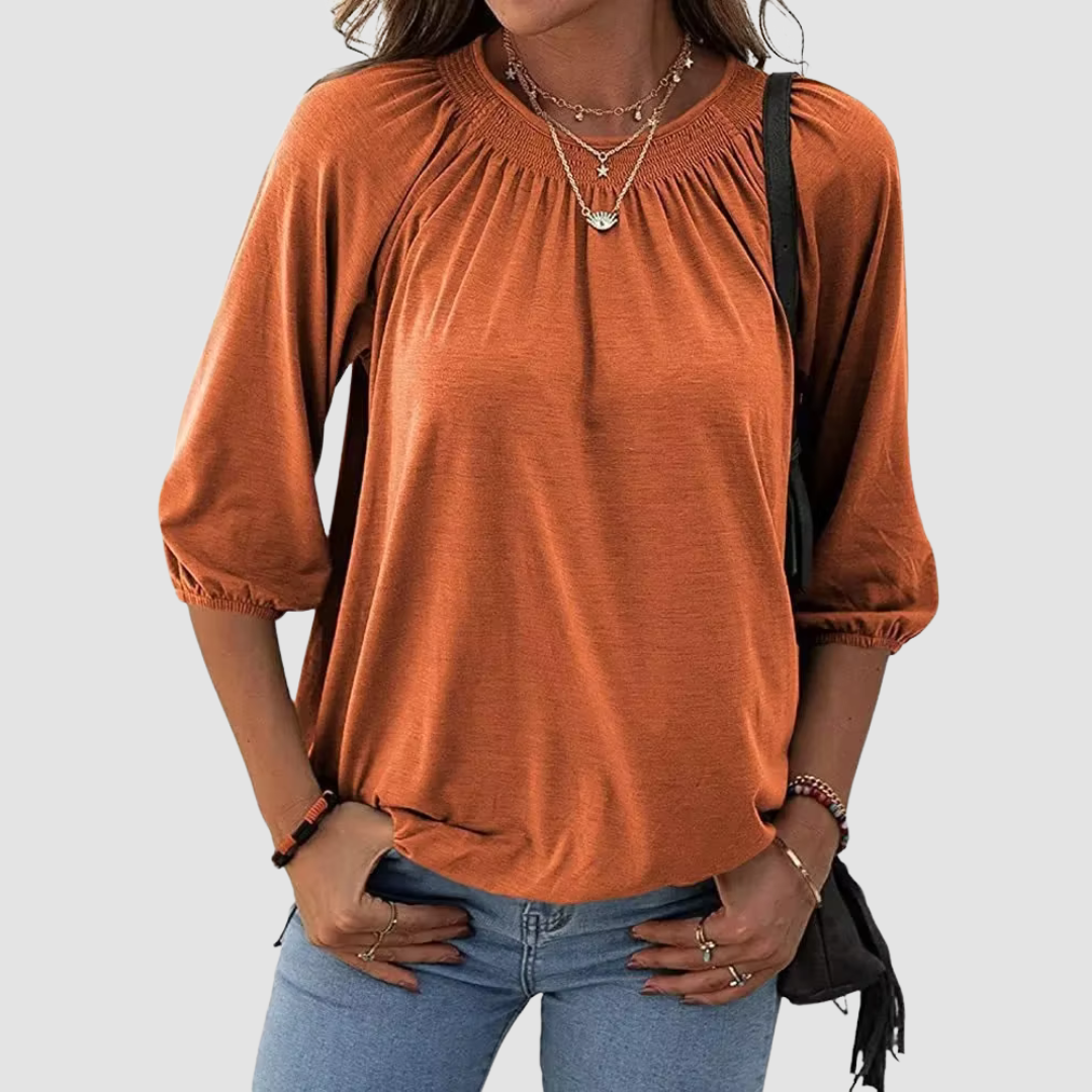 Loose-Fit Women’s Top with Half Sleeves
