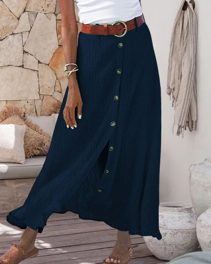 Women’s Long Monochrome Skirt – Elegant Style for Any Occasion