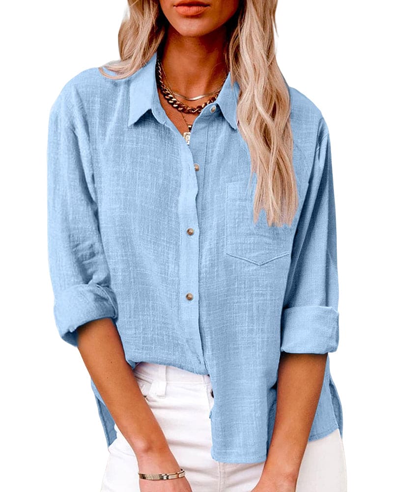 Lize Linen Blouse – Airy Oversized Style for Women