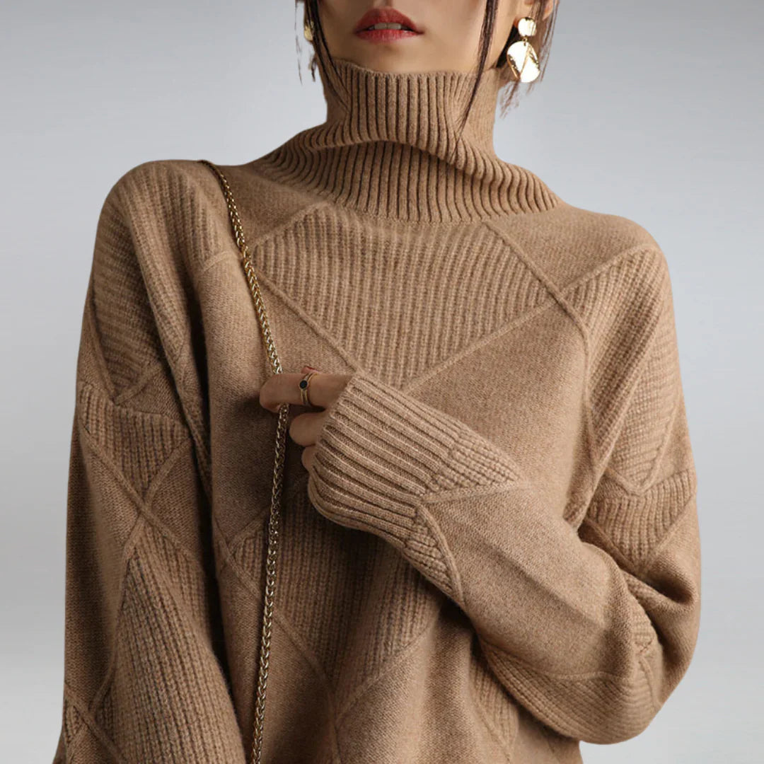 Women’s Turtleneck Sweater – Soft-Feel Knit with Classic Charm