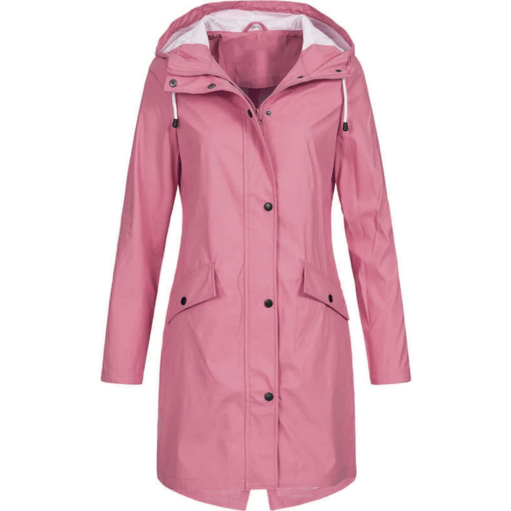 Women's Water-resistant Hooded Raincoat